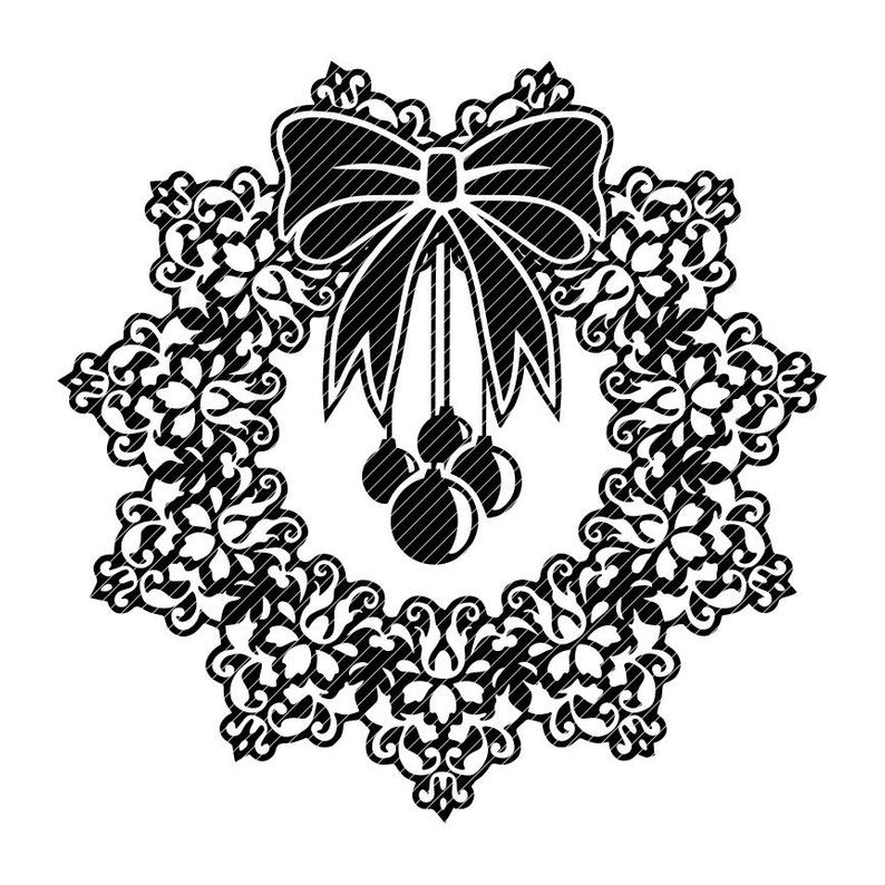 794x794 Damask Christmas Wreath Zentangle Swirl Fancy Mandala Zen Etsy