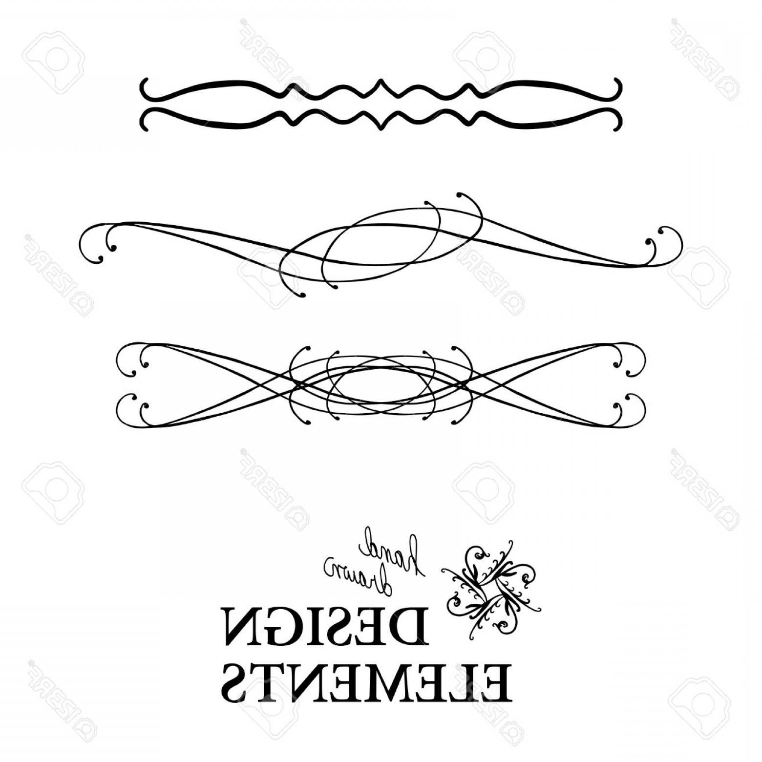 1560x1560 Photostock Vector Vector Design Element Beautiful Fancy Curls
