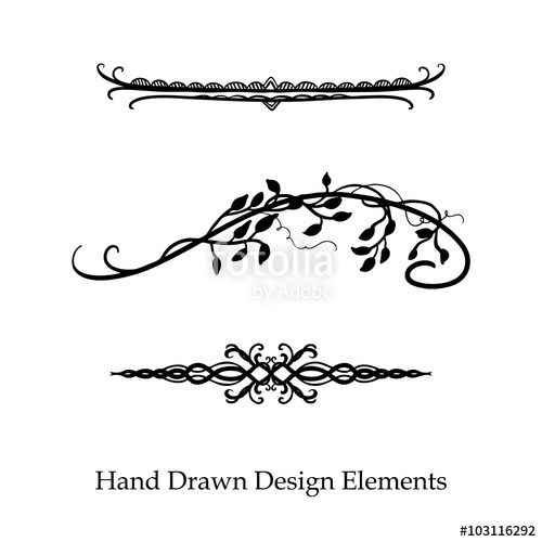 500x500 Vector Design Element, Beautiful Fancy Curls And Swirls Divider
