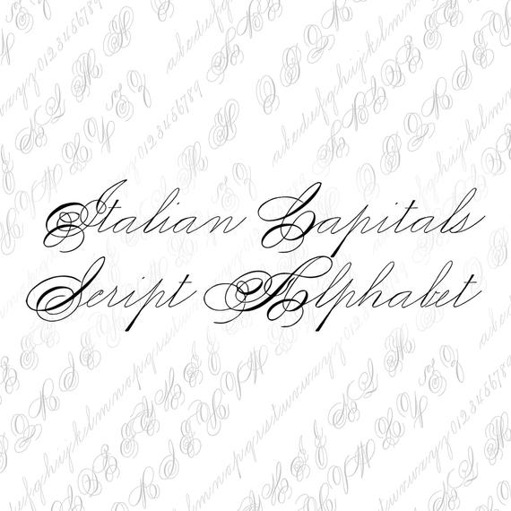 Fancy Italian Alphabet Vector Clipart Letters Vintage Etsy 570x570 Fancy Italian Alphabet Vector Clipart Letters Vintage Etsy