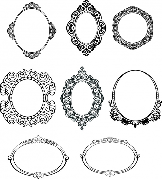 Mirror Border Templates Classical Elegant Symmetric Decor Free 542x600 Mirror Border Templates Classical Elegant Symmetric Decor Free