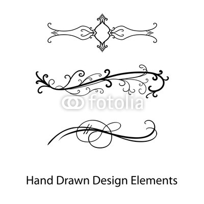 400x400 Vector Design Element, Beautiful Fancy Curls And Swirls Divider