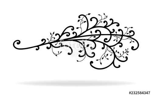 500x316 Vector Of Curls Ivy Vines And Swirls In Elegant Pattern, Wedding