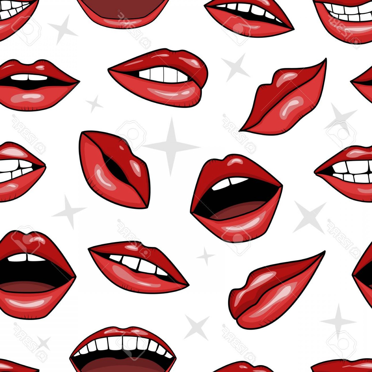 1560x1560 Red Lips With Fangs Vector Savoyuptown