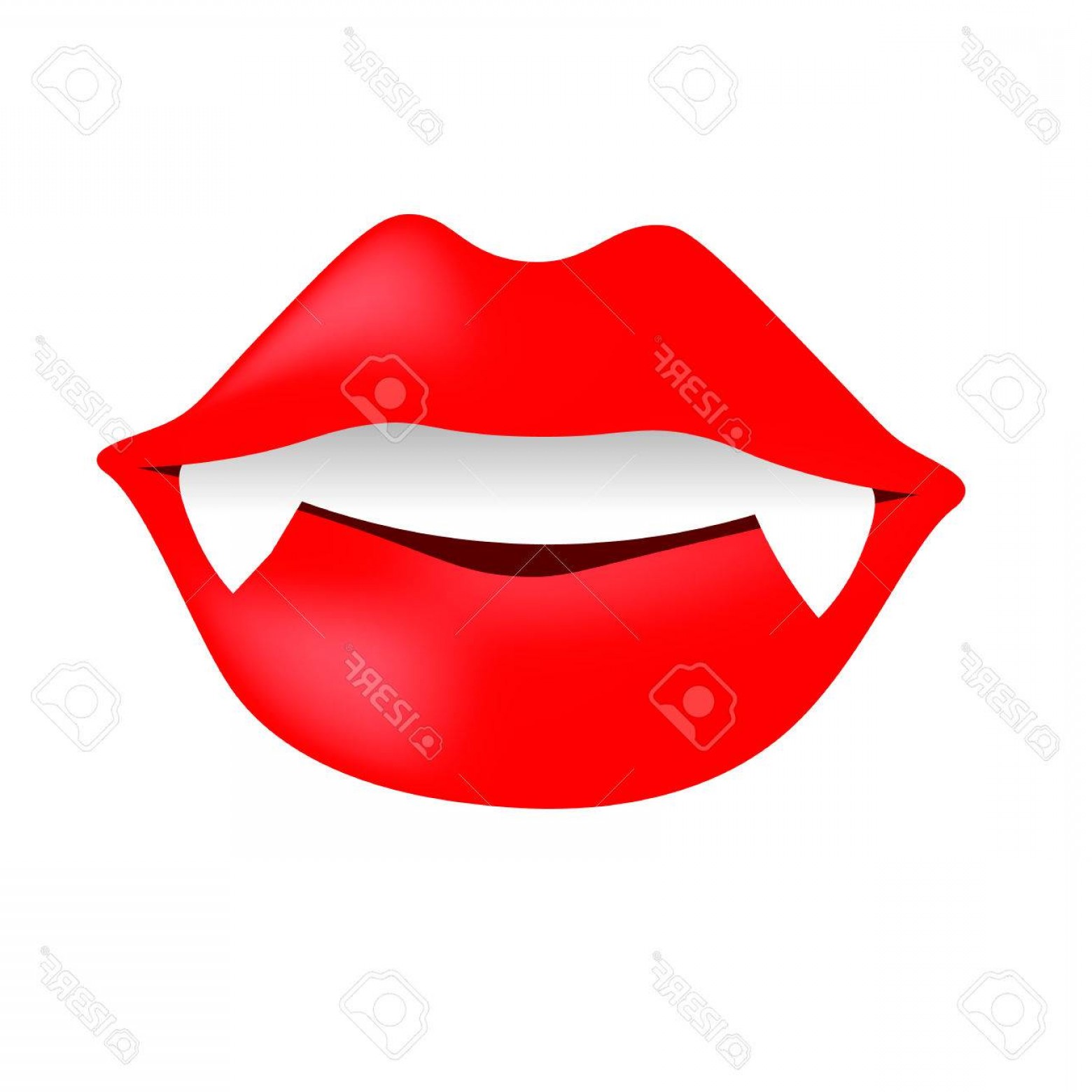 1560x1560 Red Lips With Fangs Vector Hoodamathrun