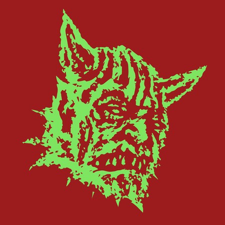 Scary Head Of Horned Demon With Protruding Fangs Vector 450x450 Scary Head Of Horned Demon With Protruding Fangs Vector