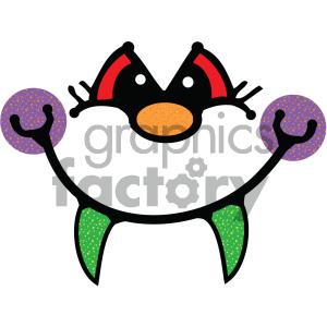 300x300 Cartoon Face With Fangs Vector Clipart Royalty Free Gif, Png