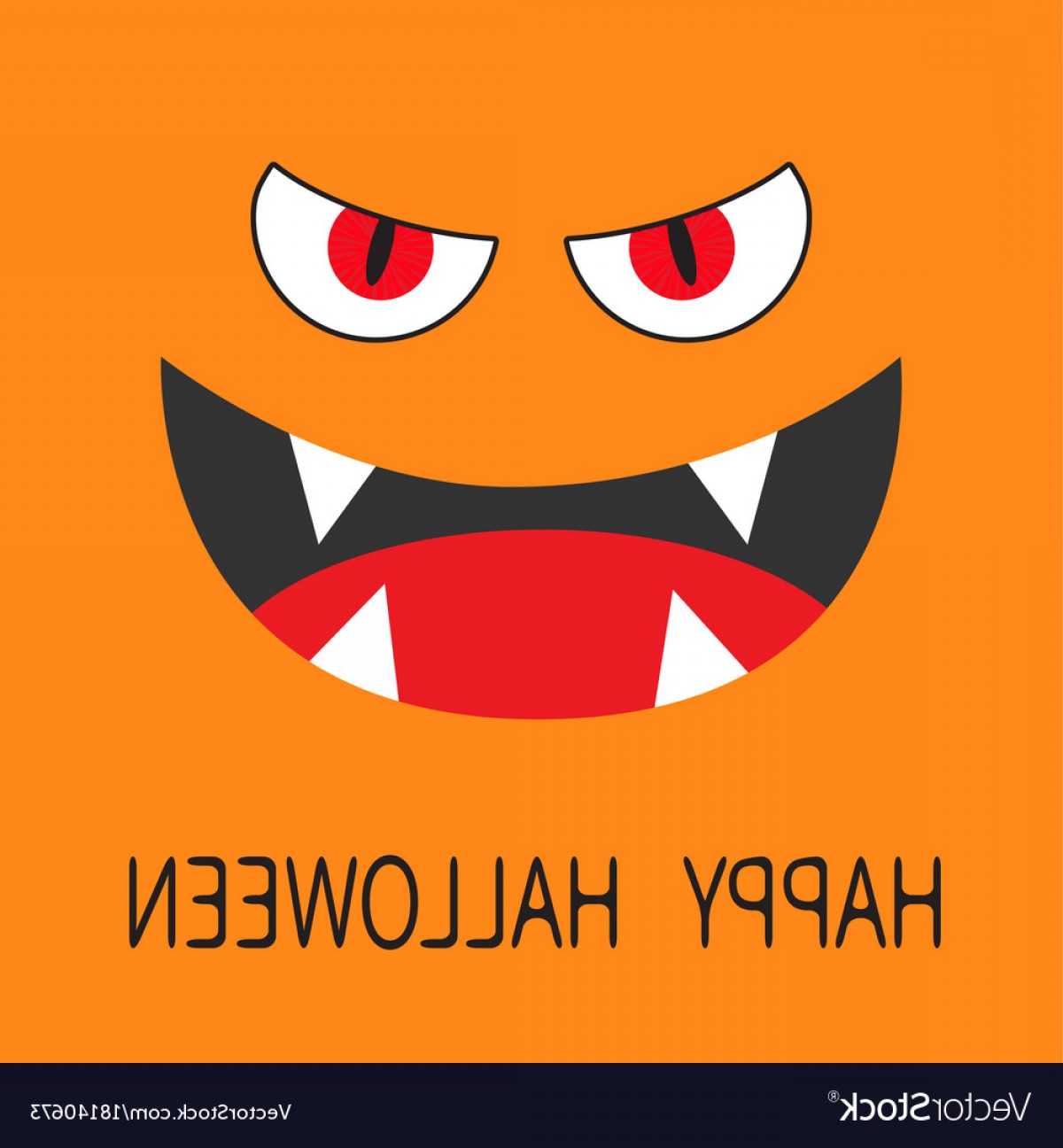 1200x1296 Evil Red Eyes Smiling Wicked Mouth With Fangs Vector Savoyuptown