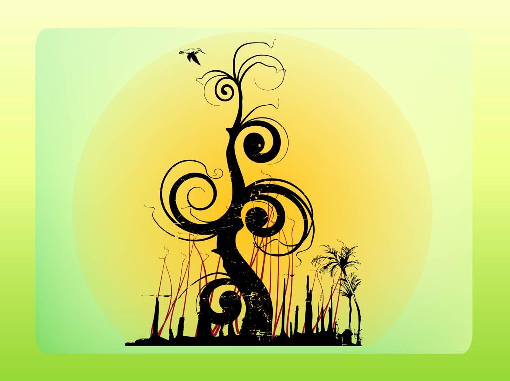 1024x765 Fantasy Tree Vector Art Graphics