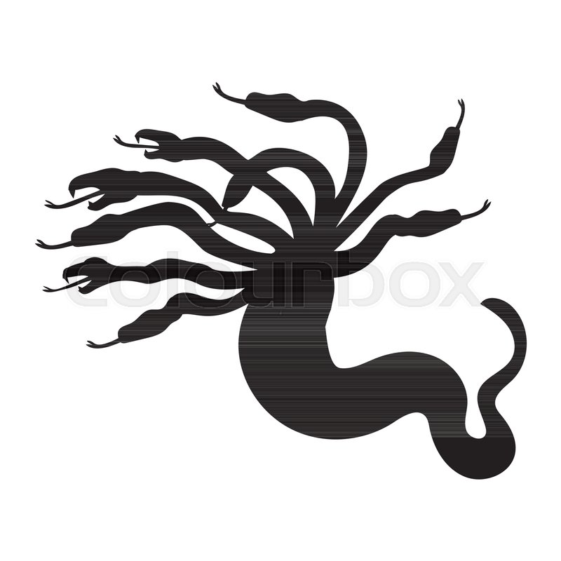 800x800 Hydra Silhouette Ancient Mythology Stock Vector Colourbox