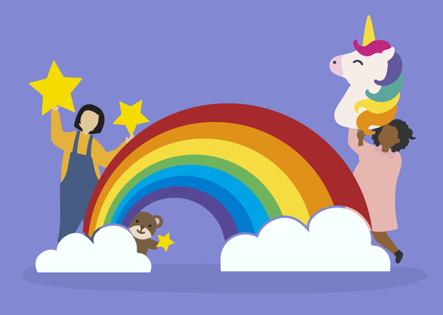 626x446 Kids With Imagination And Fantasy Vector Free Download