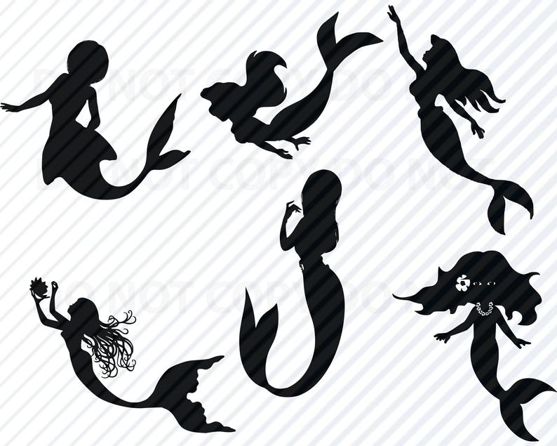 794x635 Mermiad Bundle Fantasy Vector Images Mermaids Etsy