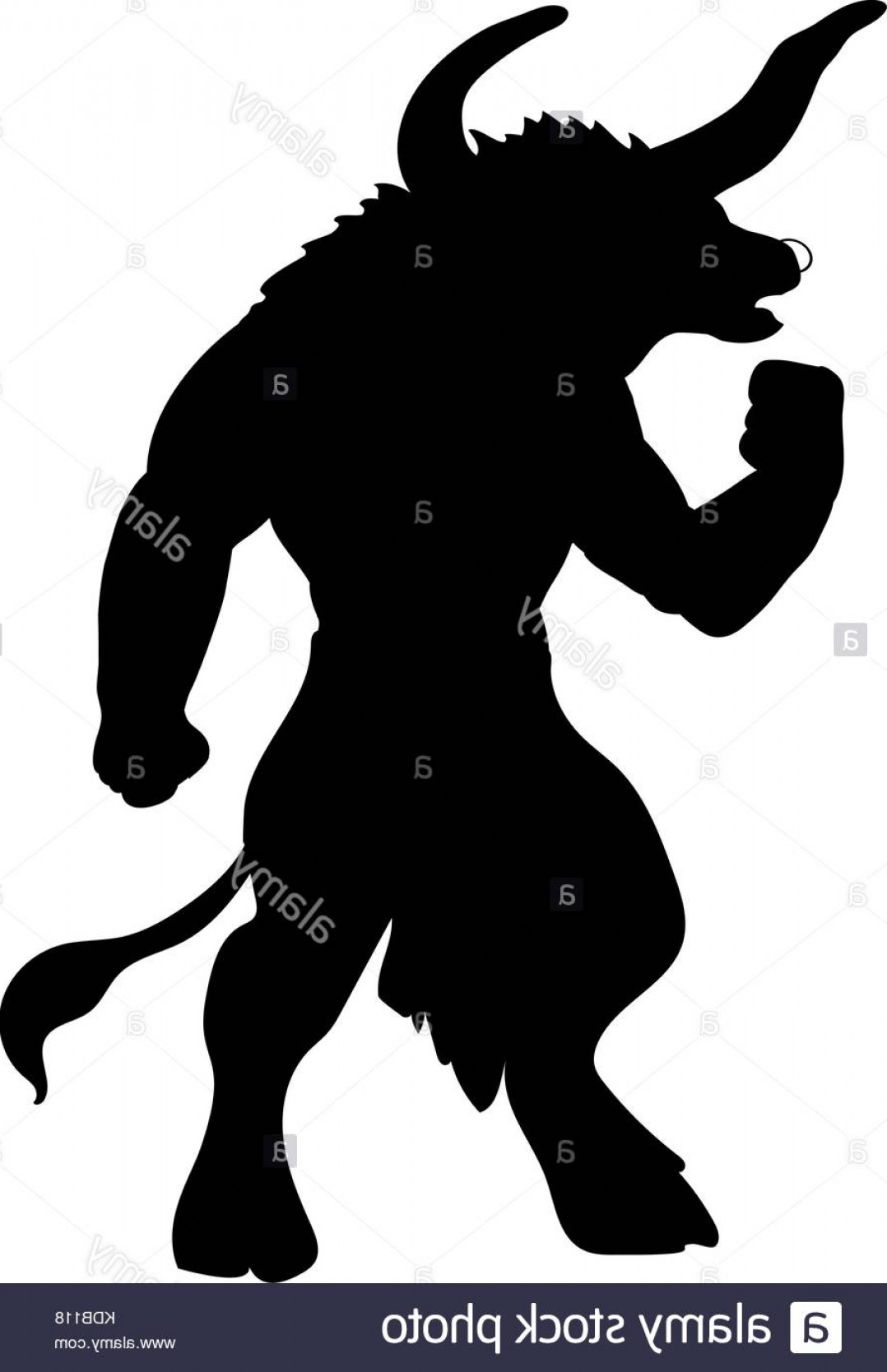 1078x1668 Stock Image Minotaur Silhouette Ancient Mythology Fantasy Vector