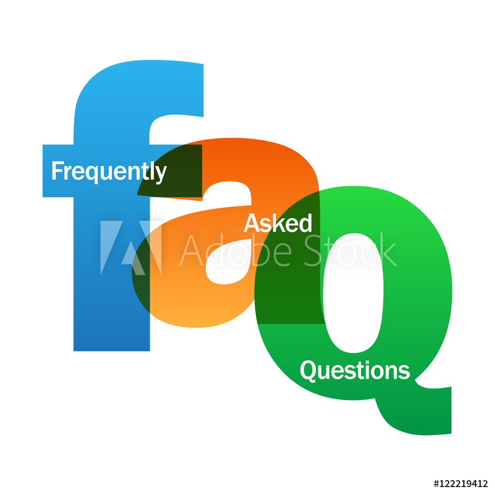 1000x1000 Photo Art Print Faq Vector Multicoloured Letters Icon