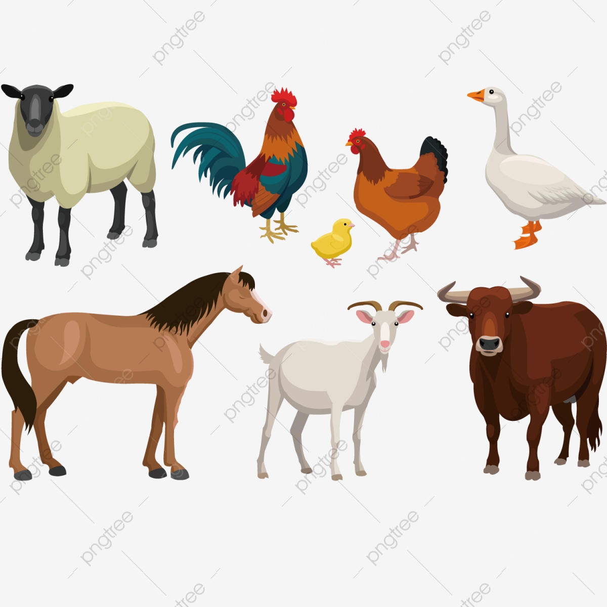 1200x1200 Farm Animal Vector Illustration Eid Al Adha, Animal Clipart