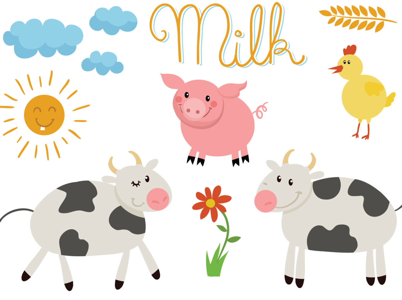 1312x980 Free Farm Animals Vectors Vector Art Graphics