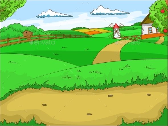 590x443 Farm Cartoon Educational Illustration