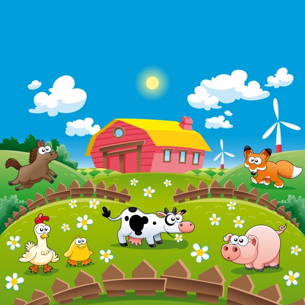 626x626 Farm Background Design Vector Free Download