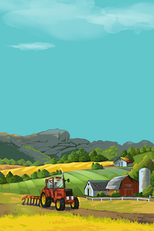 500x750 Vector Flat Farm Estate Cultivation Background Free Download