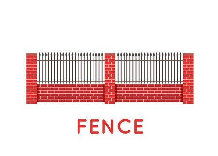 450x322 Vector Fence Illustration Farm Fence Fence With Border Building