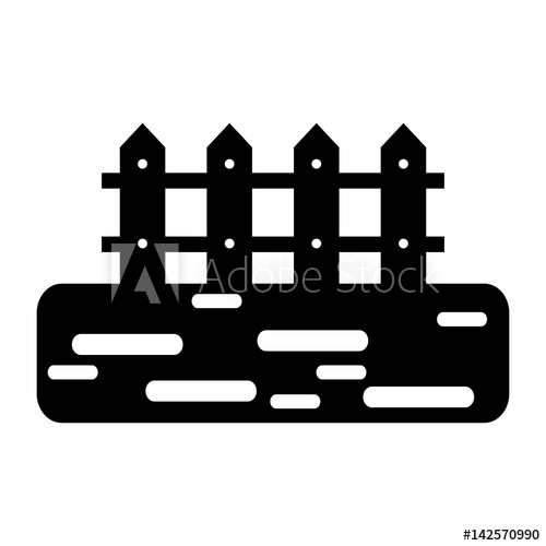 500x500 Farm Fence Isolated Icon Vector Illustration Design
