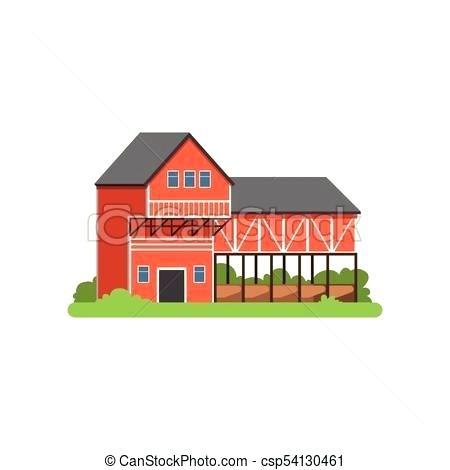 450x470 Farm House Cartoon