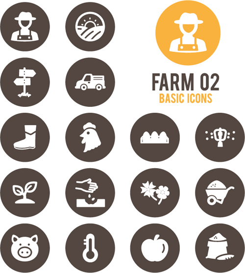 500x557 Farm Circle Icons Vector Material Free Download