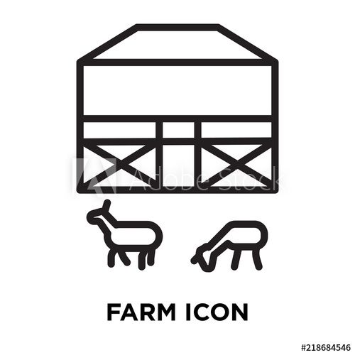 500x500 Farm Icon On White Background Modern Icons Vector Illustration