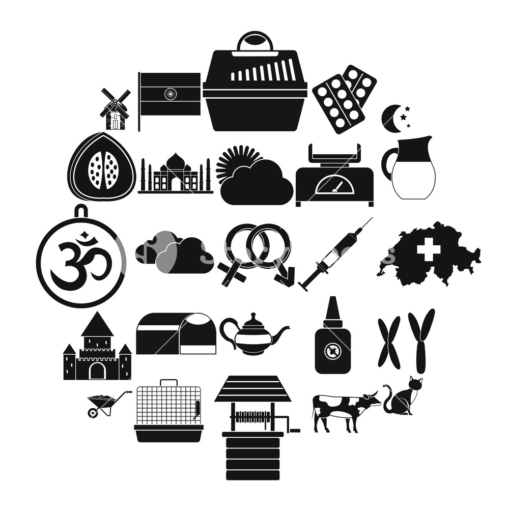 1000x1000 Arable Farming Icons Set Simple Set Of Arable Farming Vector