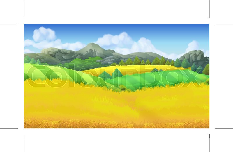 Farm Landscape Vector Background Stock Vector Colourbox 800x523 Farm Landscape Vector Background Stock Vector Colourbox