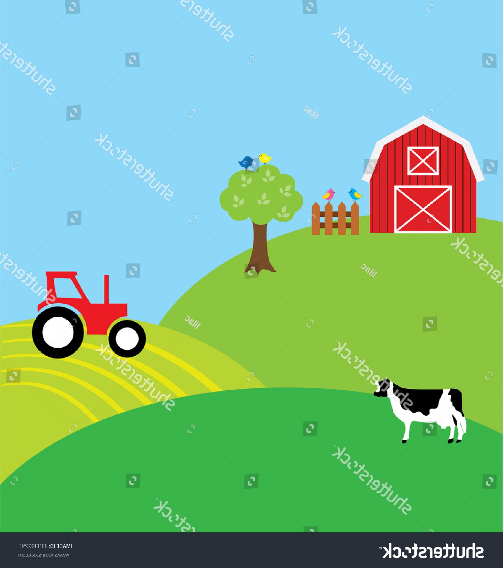 Vector Illustration Farm Landscape Background Barn Soidergi 1699x1920 Vector Illustration Farm Landscape Background Barn Soidergi