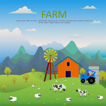 Vector Farm Landscape Field Free Vector Download 368x368 Vector Farm Landscape Field Free Vector Download