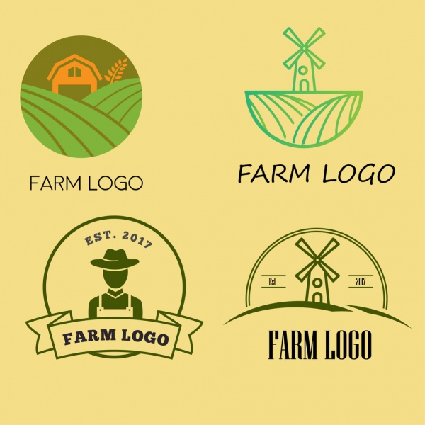 600x600 Farm Logo Pack Free Vector In Adobe Illustrator