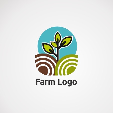 450x450 Simple Farm Logo Concept Logo Vector, Icon, Element, And Template