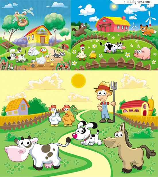 Farm Scene Vector