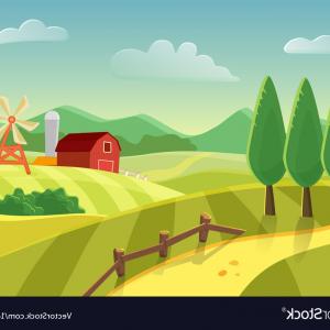 300x300 Cows Farm Scene Vector Illustration Design Cows Farm Scene Image