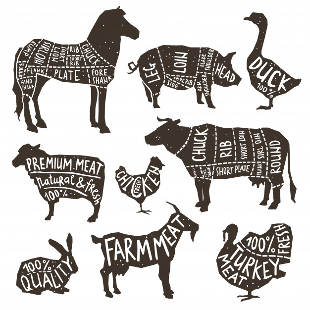 Farm Animals Silhouette Typographics Vector Free Download 626x626 Farm Animals Silhouette Typographics Vector Free Download