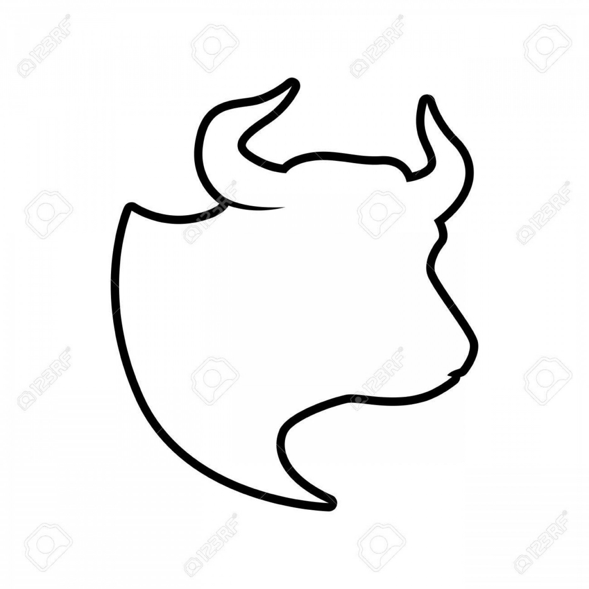 Photostock Vector Bull Horn Animal Silhouette Farm Icon Isolated 1872x1872 Photostock Vector Bull Horn Animal Silhouette Farm Icon Isolated