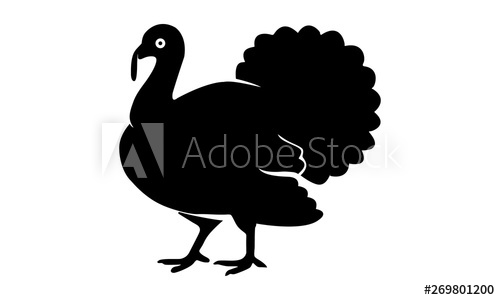 Turkey Vector Silhouette Farm Animal Silhouette 500x300 Turkey Vector Silhouette Farm Animal Silhouette