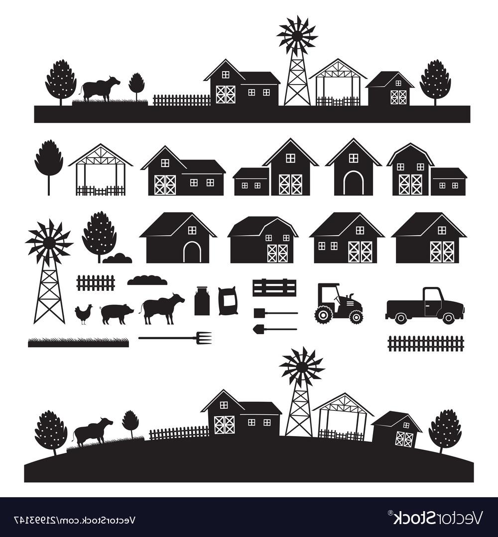 Farm Silhouette Images