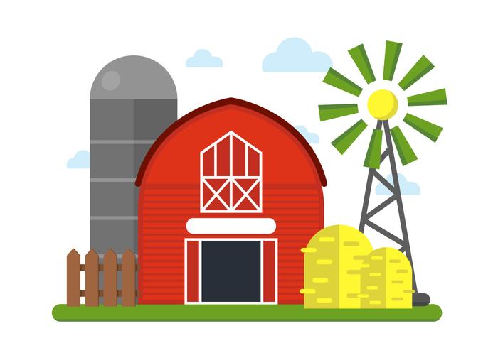 700x490 Farm Vector Illustration Stock Images