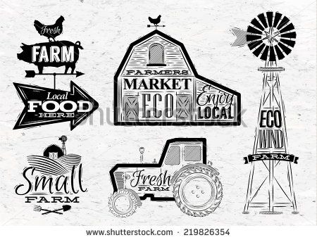 450x341 Farm Characters In Vintage Style Lettering In Tractor Barn