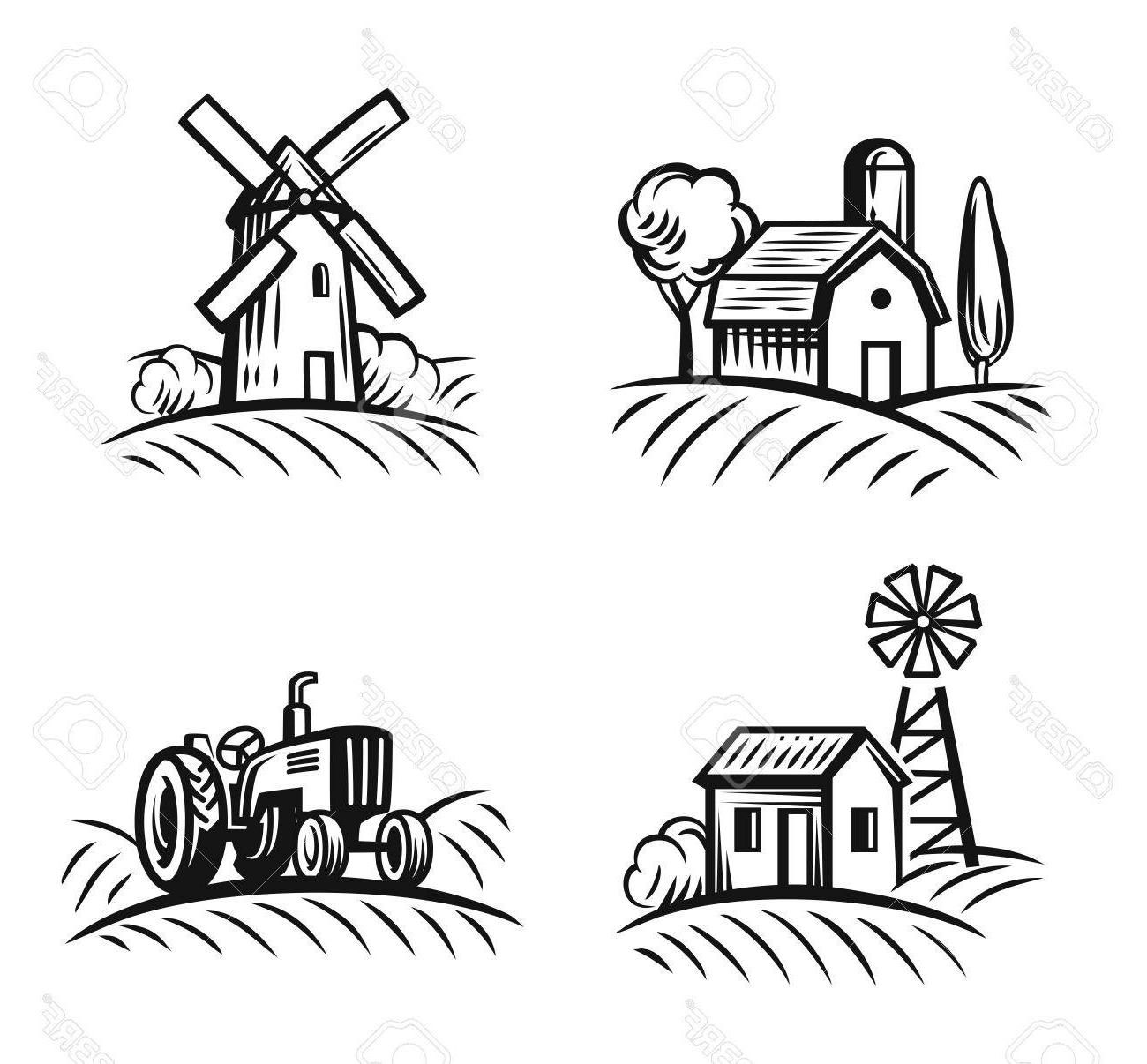 1300x1206 Top Black And White Cartoon Farmer Vector Image Free Vector Art