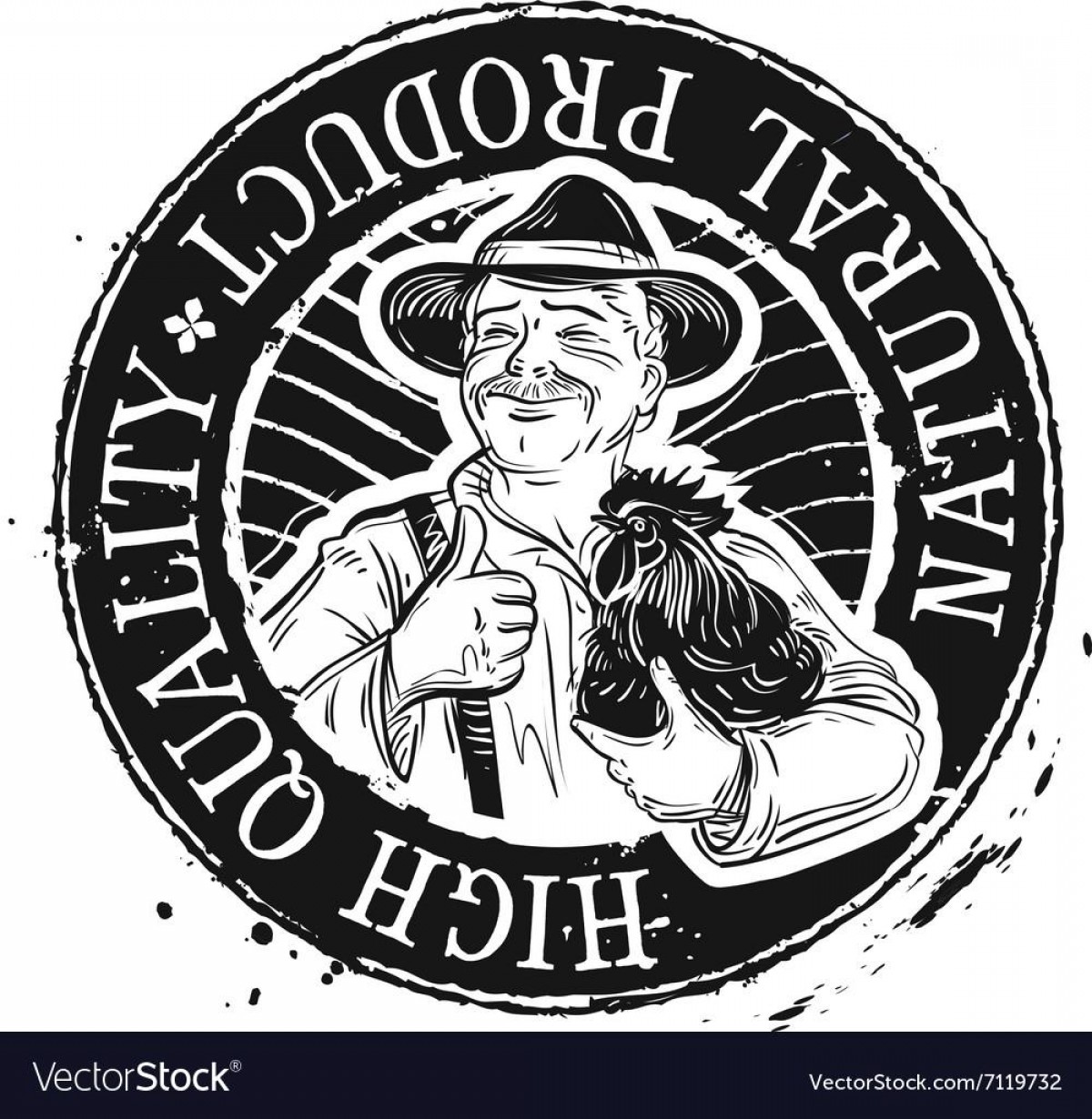 1200x1230 Chicken Farm Logo Design Template Farmer Vector Hoodamathrun