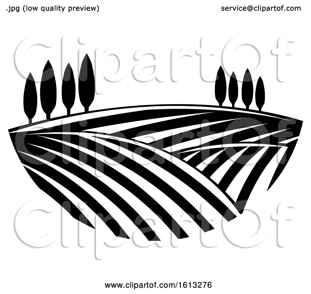 1080x1024 Clipart Of Black And White Farm Land