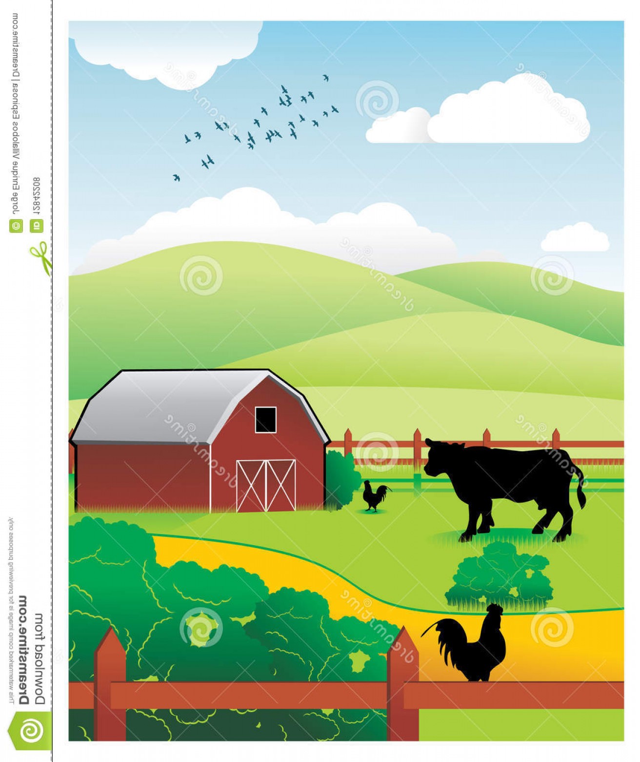 1312x1560 Farm Vector Illustration Createmepink