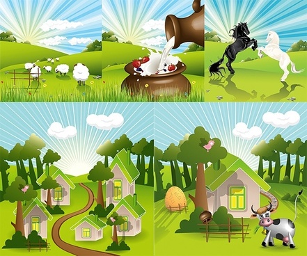 441x368 Farm Free Vector Download