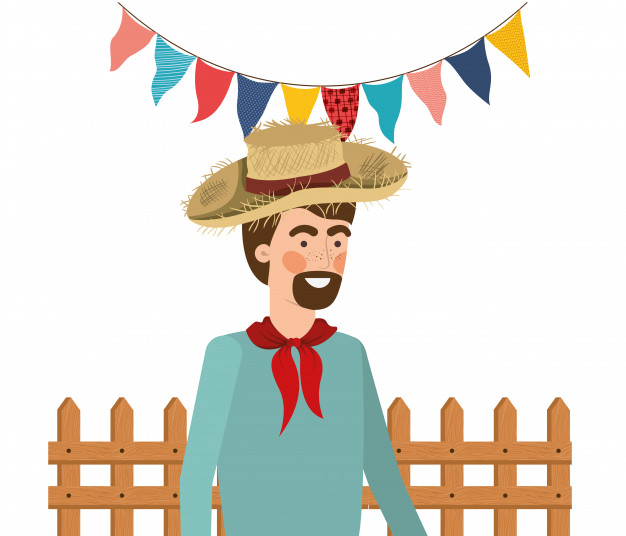 626x536 Man Farmer With Straw Hat Vector Premium Download
