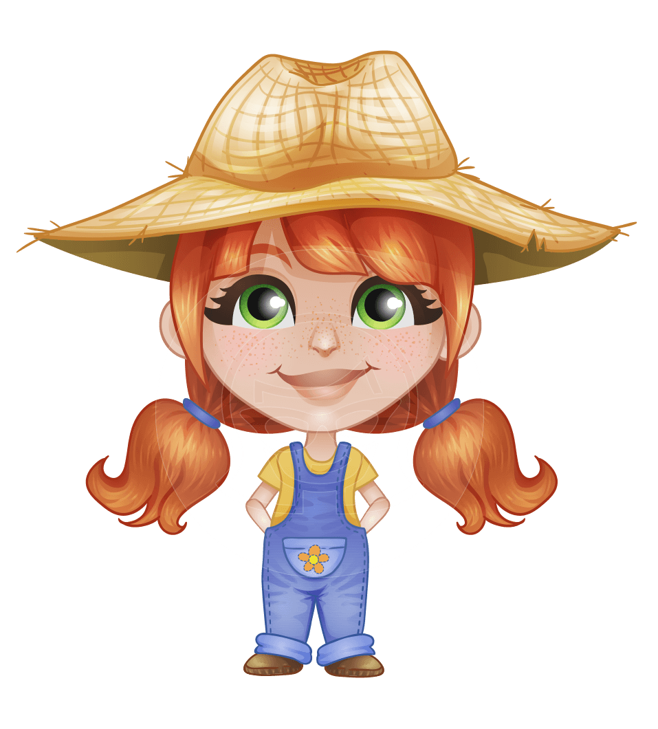 957x1060 Mimi In Farmland A Little Farm Girl Vector Cartoon Illustrated