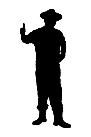 Farmer Silhouette Vector